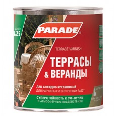 Лак для террас и ландшафтных элементов алкидно-уретановый матовый "PARADE Classic" L-25 2,5 л